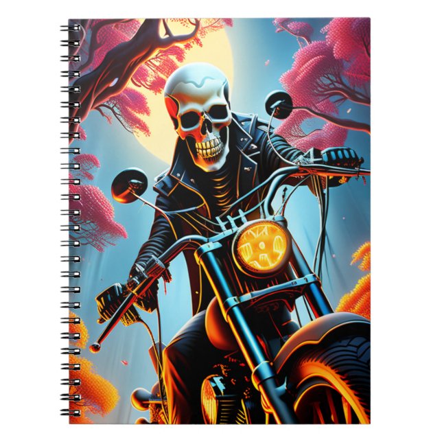 Skeleton Riding genom brandgrottan Anteckningsbok (Framsidan)