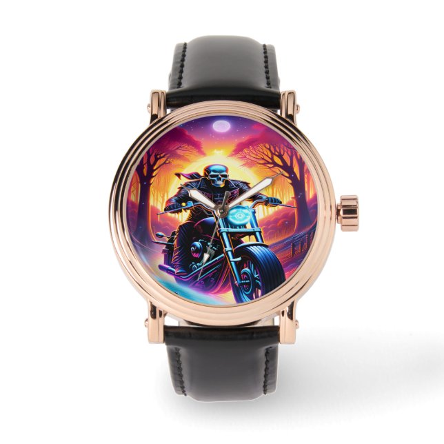 Skeleton Riding genom brandgrottan Armbandsur (Framsida)