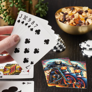 Skeleton Riding genom brandgrottan Casinokort