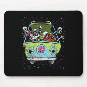 Skeleton Riding Hippie Van Halloween Costume Retro Musmatta