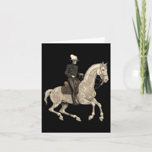 Skeleton Riding Horse Cowboy Horse Lover Halloween Kort