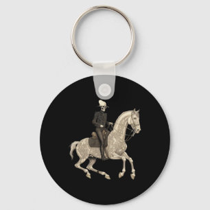 Skeleton Riding Horse Cowboy Horse Lover Halloween Nyckelring