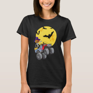 Skeleton Riding Monster Lastbil Halloween Kids Boy T Shirt