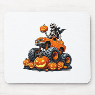 Skeleton Riding Monster Lastbil Halloween Pumpkin Musmatta