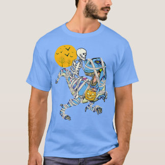 Skeleton Riding Mummy Dinosaur T re for Boys Kids T Shirt