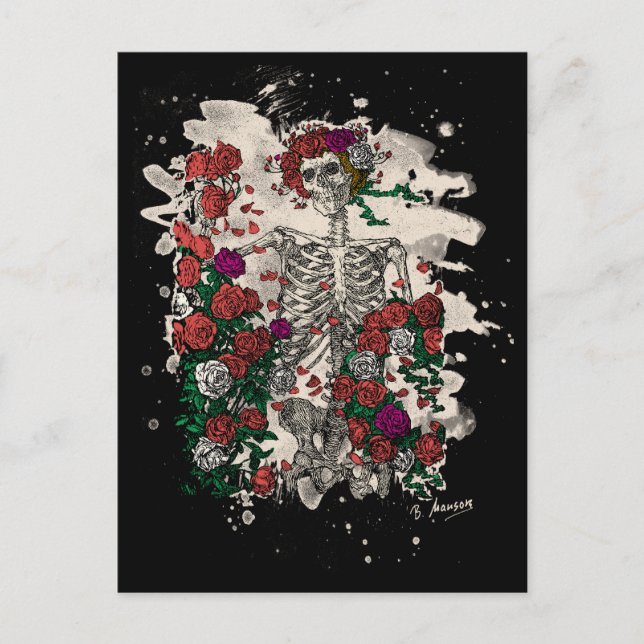 Skeleton & Ro - blekt version Vykort (Framsida)