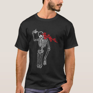 Skeleton Ro Gun Halloween Spooky Bones Skull Har T Shirt