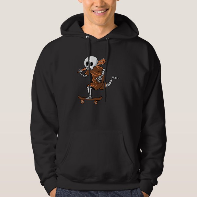 Skeleton Rock Hand Black History Month BLM Melanin Hoodie (Framsida)