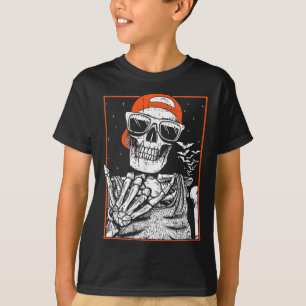 Skeleton Rocker Hand Halloween Costume Coola Music T Shirt