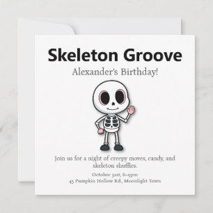 Skeleton Roligt   Halloween-Födelsedagsfest Julkort