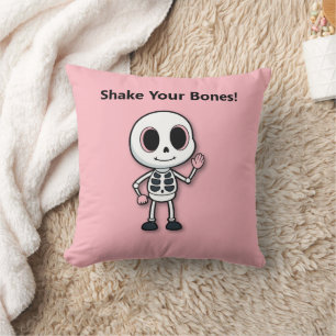 Skeleton Roligt   Halloween-Födelsedagsfest Kudde