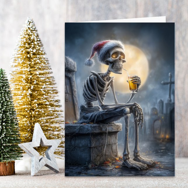 Skeleton Santa Helgkort (Skapare uppladdad)