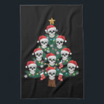 Skeleton Santa Julgran Pajama Coola Skeleton Santa Kökshandduk<br><div class="desc">Skeleton Santa Hat Julgran Pajama Coola Skeleton Santa Pajama Julafton</div>