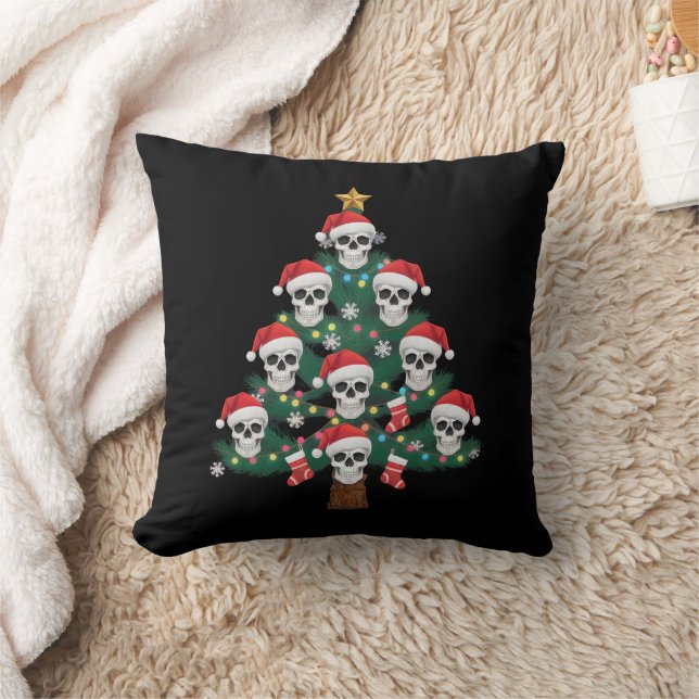 Skeleton Santa Julgran Pajama Coola Skeleton Santa Kudde (Filt)