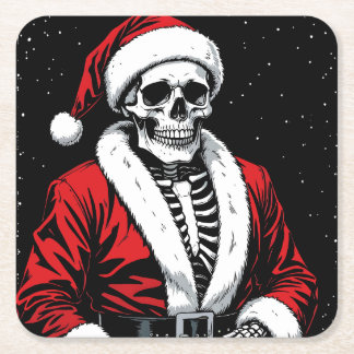 Skeleton Santa Underlägg Papper Kvadrat