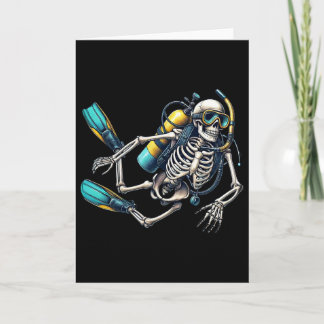 Skeleton Scu Diving Halloween Skeleton Scu Diver Kort