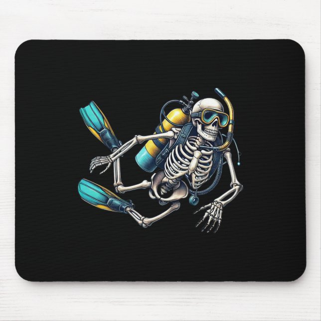 Skeleton Scu Diving Halloween Skeleton Scu Diver Musmatta (Framsidan)