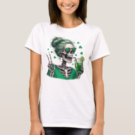 Skeleton Shamrock Sip T Shirt