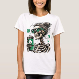Skeleton Shamrock Sipper Shirt T