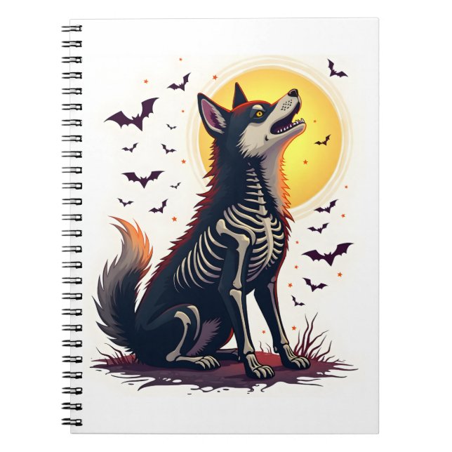 Skeleton Shiba Skräm Anteckningsbok (Framsidan)