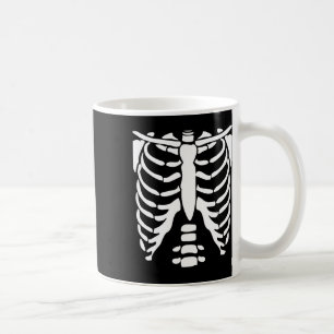 Skeleton Shirt Halloween Costume Rib Cage Anatomy Kaffemugg