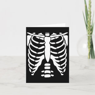 Skeleton Shirt Halloween Costume Rib Cage Anatomy Kort