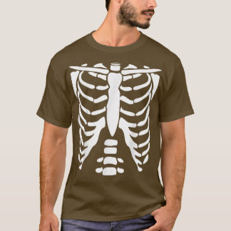 SKELETON SHIRT Halloween Costume Rib cage Anatomy T
