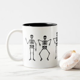 Skeleton Silhouette Halloween Mugg