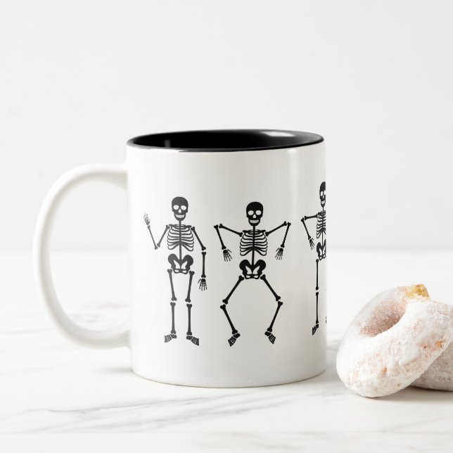 Skeleton Silhouette Halloween Mugg (Med munk)