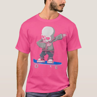Skeleton Skateboard Dabbing Skate Skeleton T Shirt