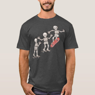 Skeleton Skateboard Funny Skateboarding Skateboard T Shirt
