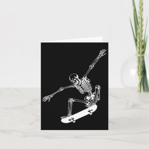 Skeleton Skateboard Skull Halloween Skateboarding Kort