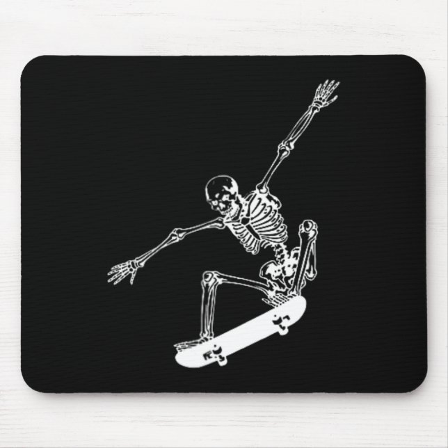 Skeleton Skateboard Skull Halloween Skateboarding Musmatta (Framsidan)
