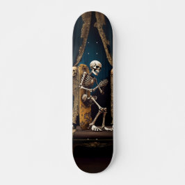 Skeleton Skateboarder Mini Skateboard Bräda 18,5 Cm