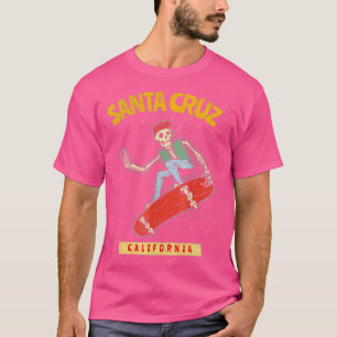 Skeleton Skateboarding Santa Cruz Calif T Shirt