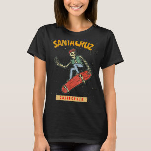 Skeleton Skateboarding Santa Cruz Calif T Shirt