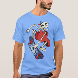 Skeleton Skater Skateboard Skateboarding T-Shirt