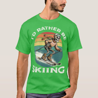 Skeleton Skiing 1 T Shirt