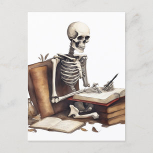 Skeleton skriver fortfarande Novel Vykort