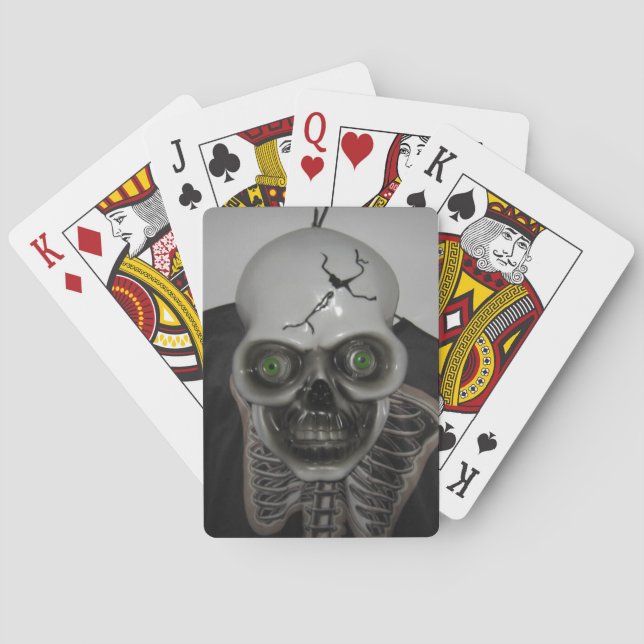 Skeleton Skull Halloween Casinokort (Baksidan)