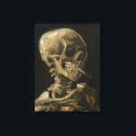 Skeleton Skull med att bränna cigarett av Van Gogh Canvastryck<br><div class="desc">Den berömda konstnären Vincent Van Gogh har utmärkt sig på en duk.</div>
