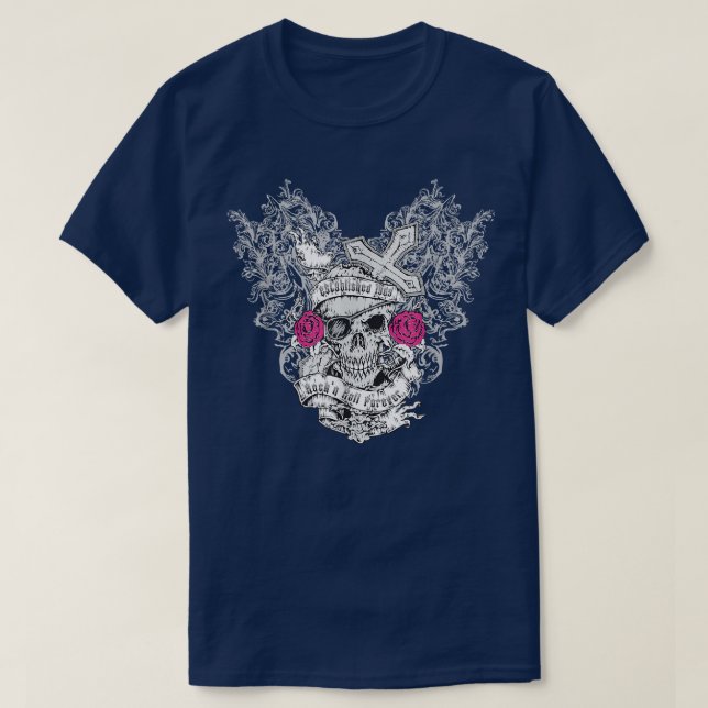 Skeleton Skull Ro Kor Bones - Rock and roll T Shirt (Design framsida)