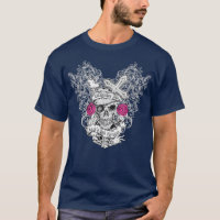 Skeleton Skull Ro Kor Bones - Rock and roll T