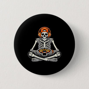 Skeleton Skull Video Game Gamer Manar Boys Hallowe Knapp