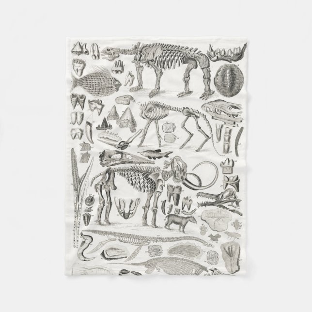 Skeleton Skulldjur Halloween Fleecefilt (Framsidan)