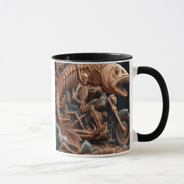 Skeleton slog ner sin helikoptercykel. mugg (Höger)