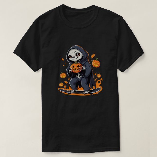 Skeleton Sloth Vampire halloween Unique & Spooky T Shirt (Design framsida)