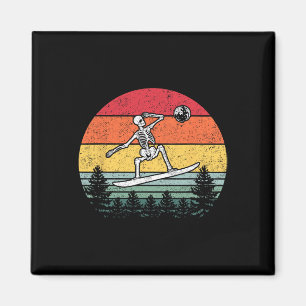 Skeleton Snowboarding Snowboard Måne Snowboarder - Magnet