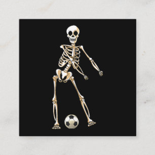 Skeleton Soccer Halloween Flossing Dance Cosplay Fyrkantigt Visitkort