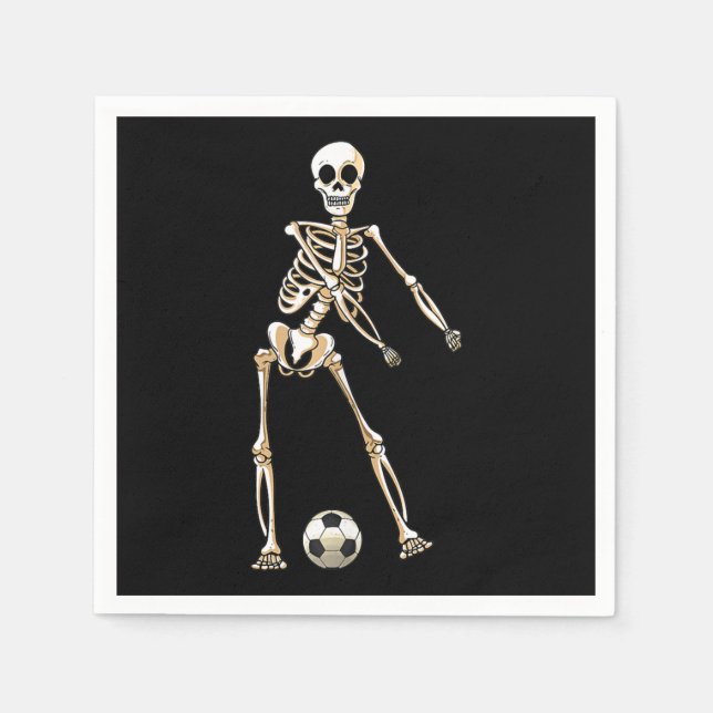 Skeleton Soccer Halloween Flossing Dance Cosplay Pappersservett (Framsidan)